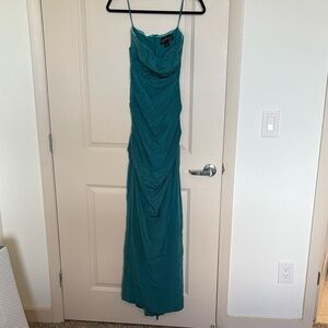 Nicole Miller Strapless Teal Dress